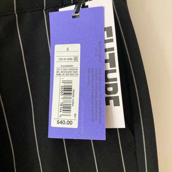 Future Collective Black striped trouser - Picture 2 of 5